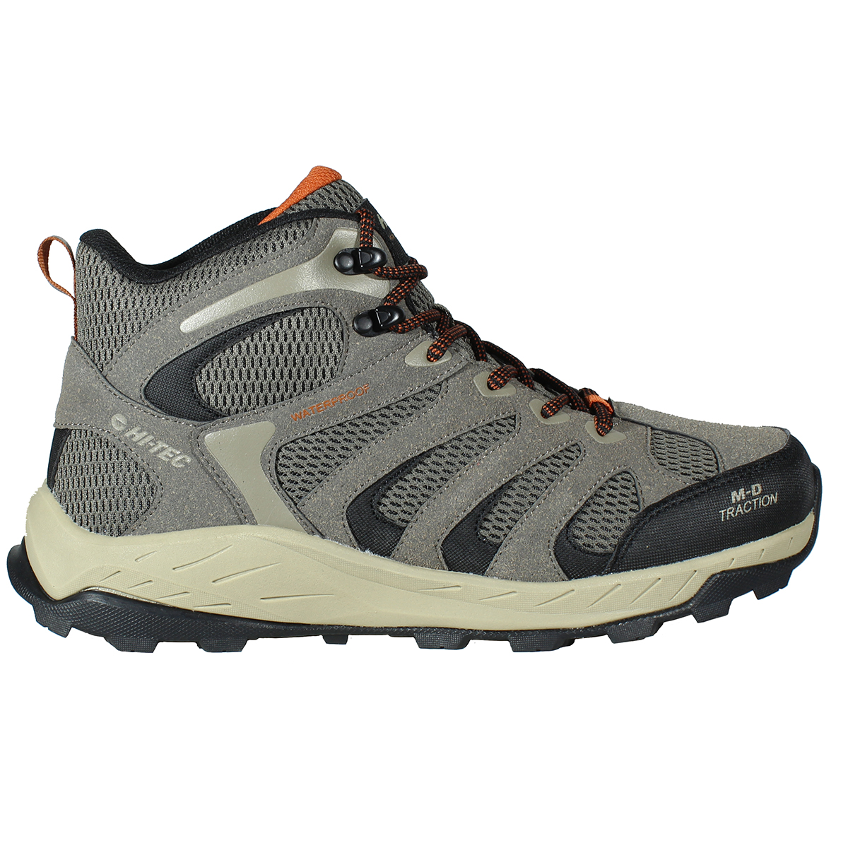 TRAIL SENDER MID WP - DK TAUPE/OLIVE GRAY/CINNAMON STICK